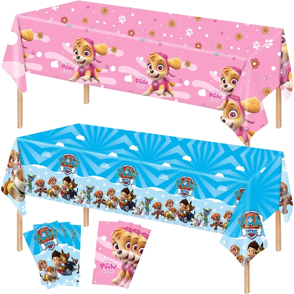 Paw Patrol Hund Geburtstag Tischdecke Dekoration Junge Mädchen Geburtstag Babyparty Rosa Blau Tischdecke Dekoration Partyzubehör Geschenke