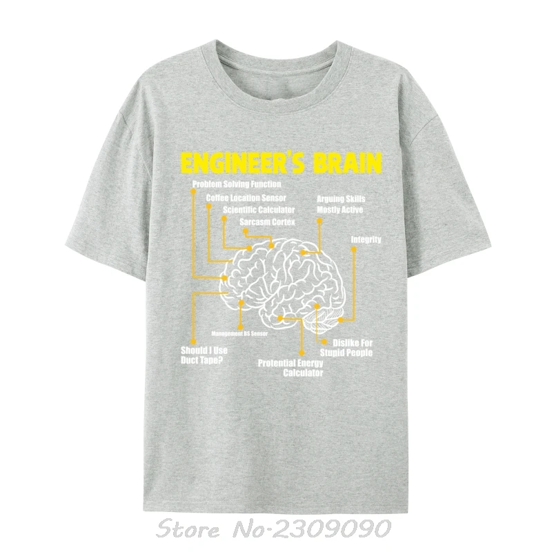 Ingenieur Ist Gehirn Lustige Sarkastische Engineering Familie Individuelles T-Shirt Neue Fitness Baumwolle T-shirt Mode Männer Casual T Shirt – Detail 3