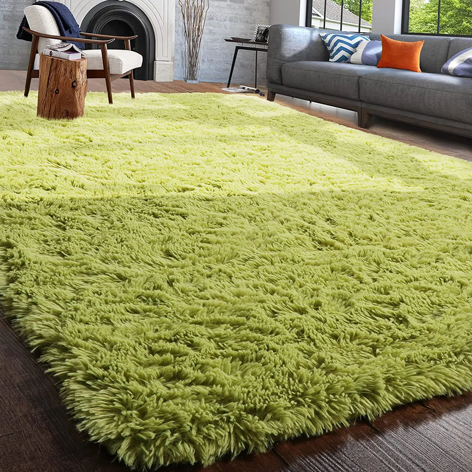 Soffice morbido verde soggiorno tappeto grande Area pelosa tappeti tappetino  per bambini bambini Shaggy camera da letto tappeto per la scuola materna  tappeto - AliExpress