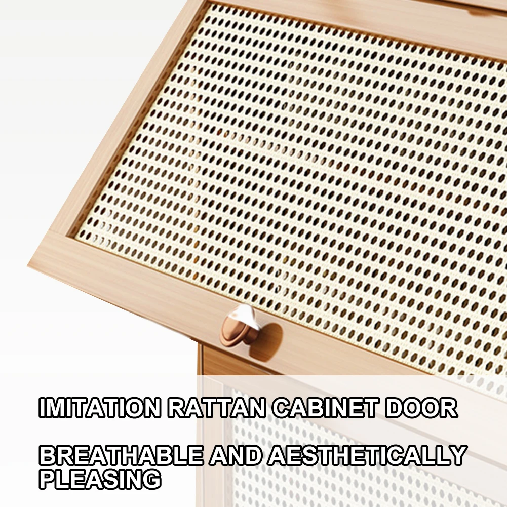 Description Picture 6 of itemShoe Rack Organizer Cabinet 7-Tier Bamboo Free Standing Shoe Storage Shelf with Flip-up Doors for Closet Hallway Entryway