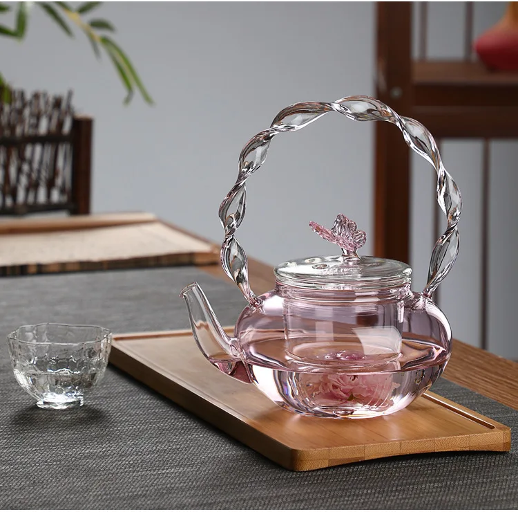 Title 12, Hochwertige Teekanne aus Borosilikatglas mit ge...