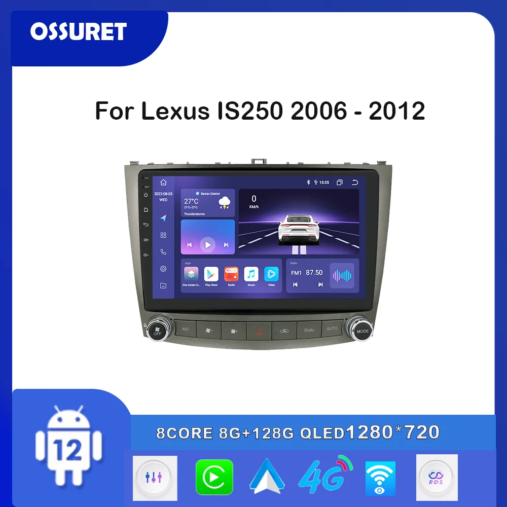 Android 12 Car Radio For Lexus Is250 200 300 350 20062012 Gps