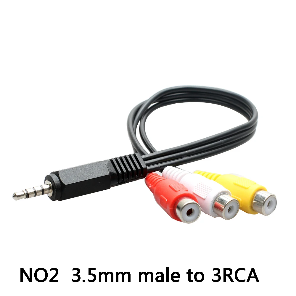 Enhanced Audio Video Output Splitter Cable with 3RCA to 6RCA Connection