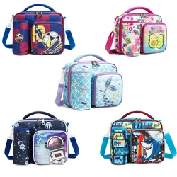 Portable Lunch Bag Waterproof Large Capacity Insulated Lunch Box With Bottle Pouch Pouch Food Picnic Bags For Toddler Boys Girls