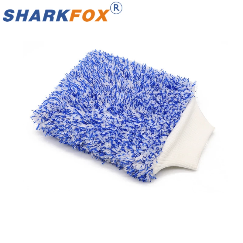 1Pc Double-sided Microfiber Washable Car Washing Gloves Car Care Cleaning Gloves Cleaning Cloth Towel Mitt Accessories