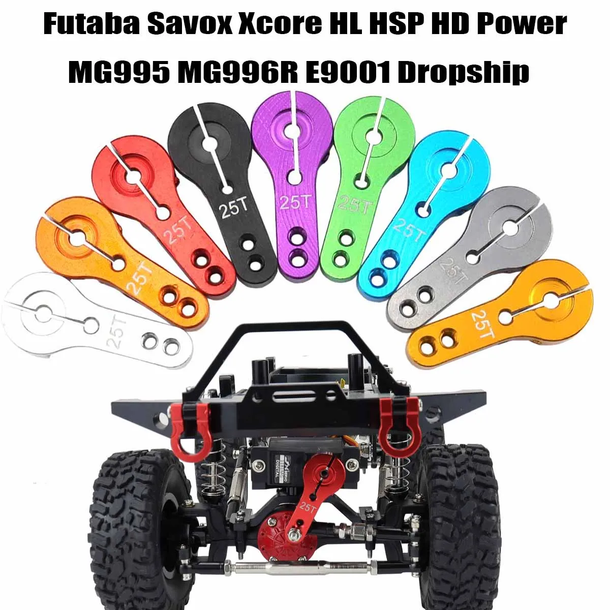 2 Bocinas M3 De Metal Rc De 25 T Para Futaba Savox Xcore Hd | Cuotas Sin Interés - Foto 4