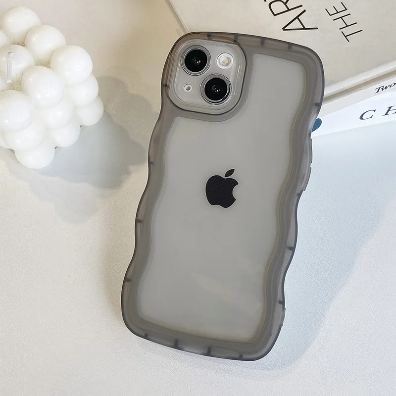 Translucent Wave Edge Soft TPU Phone Case