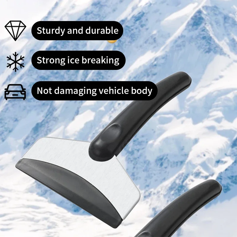 Durable Car Snow Shovel Car Windshield Snow Removal Scraper Ice Shovel Window Cleaning Tool for All Car Accessories Removal 2pcs car stereo radio removal keys cd changer disassembly tool for citroen peugeot car accessories