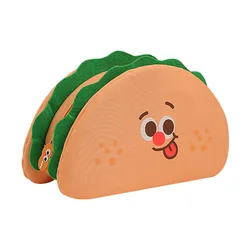 Cartoon Cute Toast Tower Waterproof Travel Cosmetic Bag - Portable Oxford Cloth Makeup and Storage Organizer (Taco)