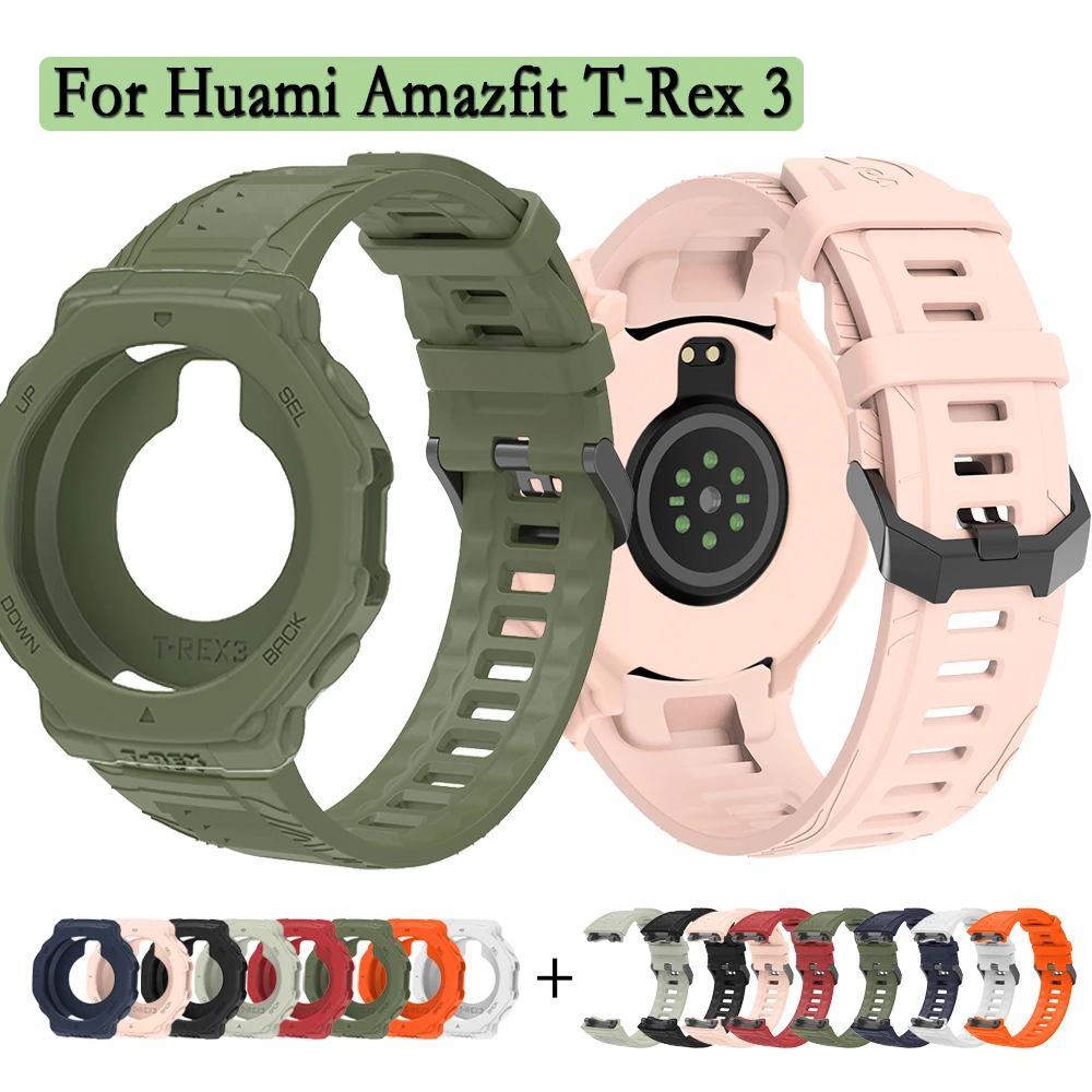 Silicone Strap and Cover For Huami Amazfit T-Rex Watchband