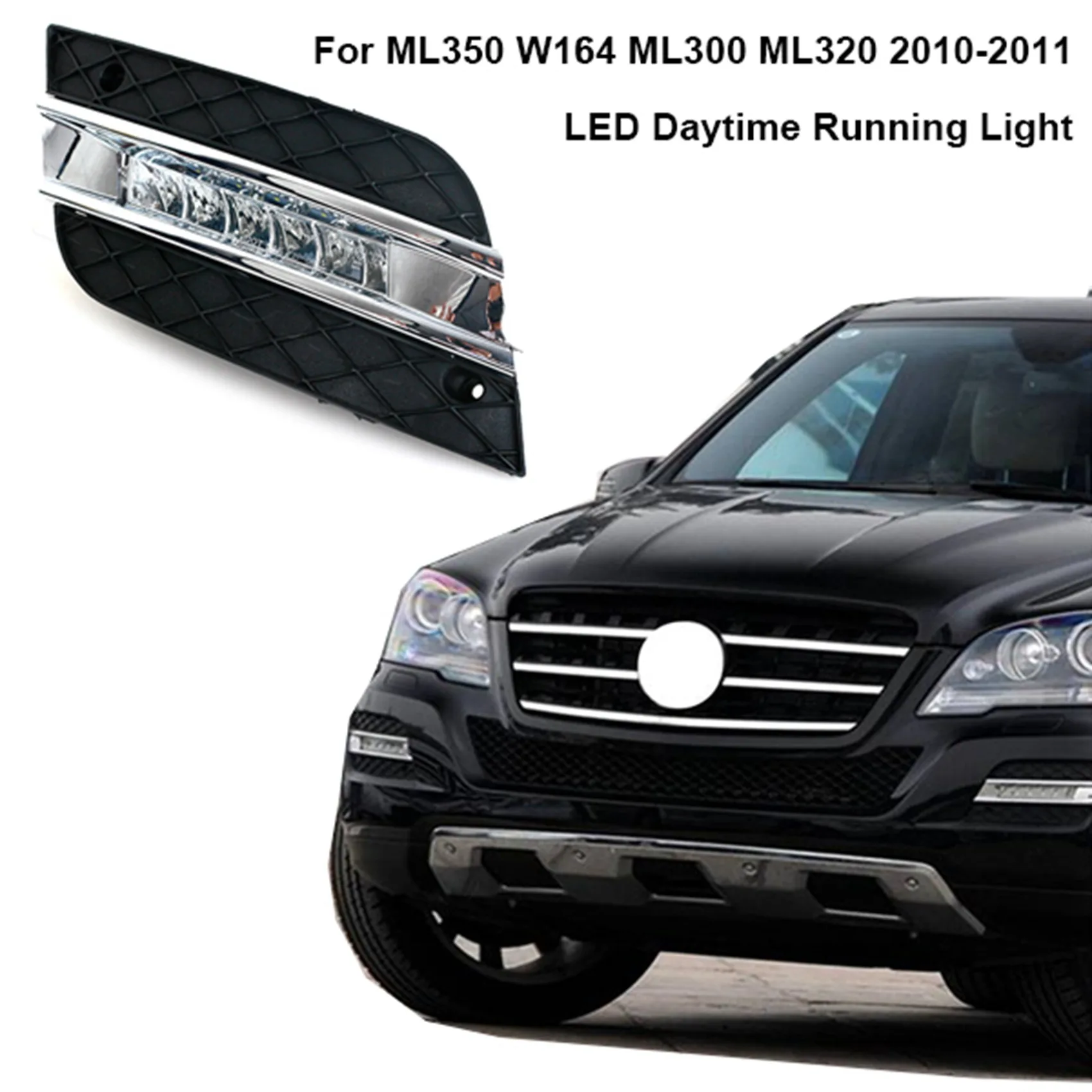 

Right LED Daytime Running Light DRL Fog Lamp for Mercedes Benz ML350 W164 ML300 ML320 2010-2011