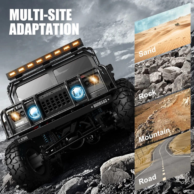 JJRC Q121 1:12 size RC car simulation Hummer truck RC CAR 4WD mountain climbing off-road high-speed car model children's toys 3