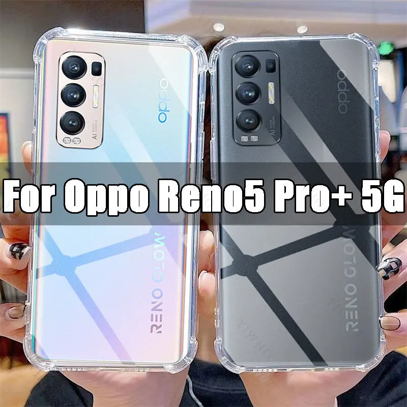 Прозрачный флип-чехол для Oppo Reno5 Pro + Искусственный прозрачный чехол из ТПУ для Oppo Reno 5 Pro + Plus PDRM00 противоударные чехлы с защитой от царапин