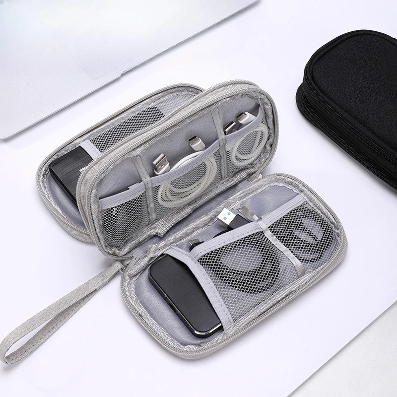 Portable Waterproof Cable Organizer Bag for Power Bank Charger