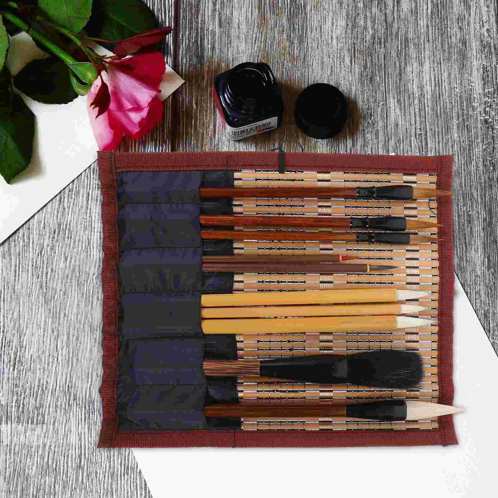 

Chinese Calligraphy Brush Pens for Beginners Writing Traditional Ink 10 Piece Set Supplies