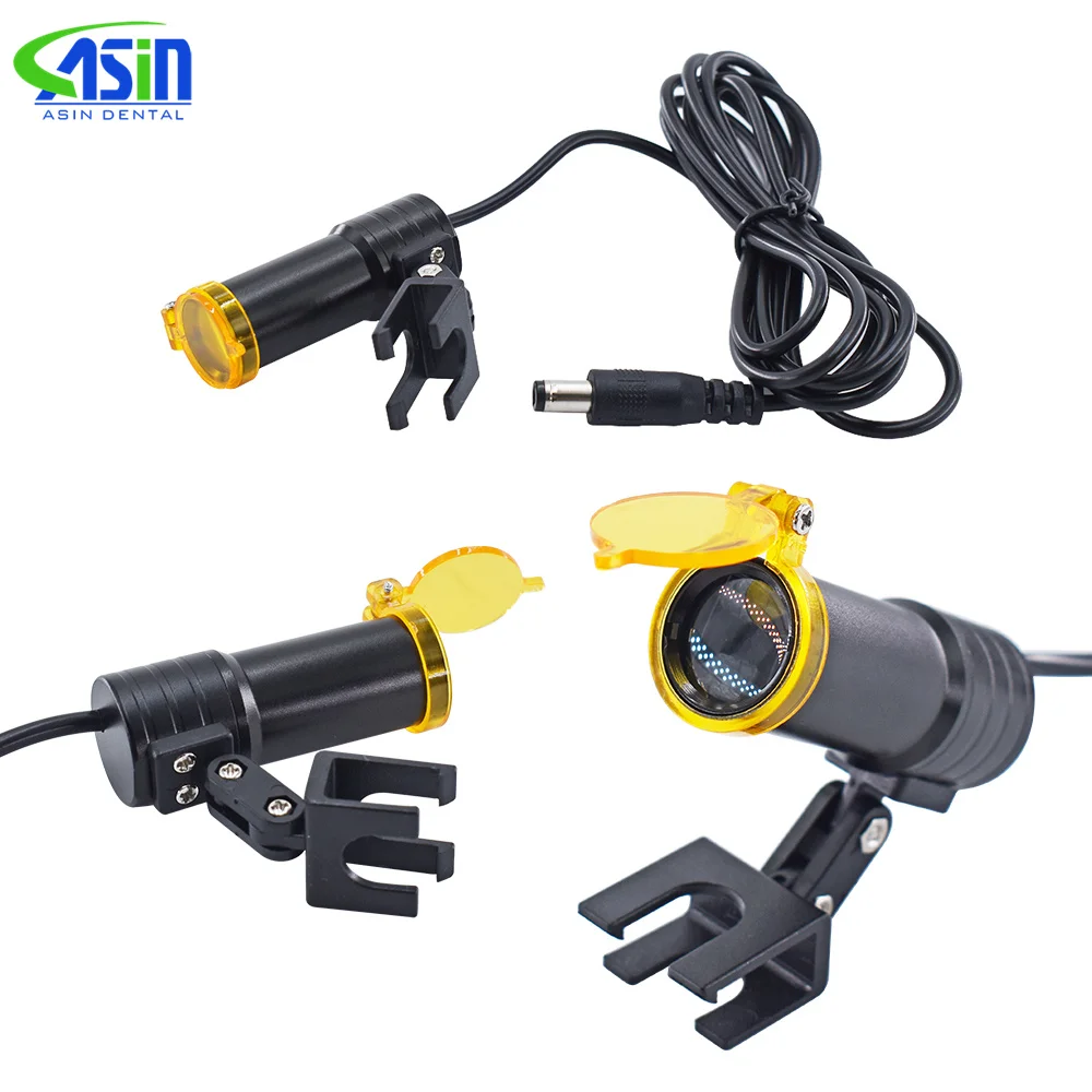 LED Headlight for Dental Loupe Spotlight Illuminator with Glasses Clip for Medical Beauty Surgery Oral Cavity Dentist Surgery
