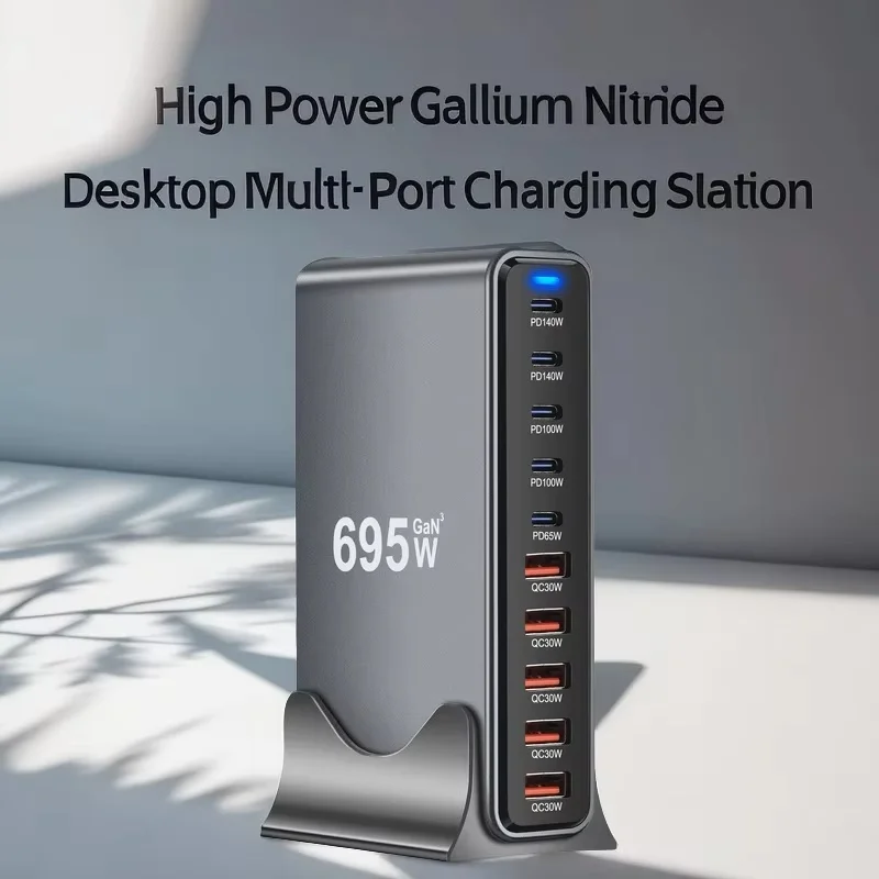 GaN USB-C PD Charger 10-Port Fast Charge