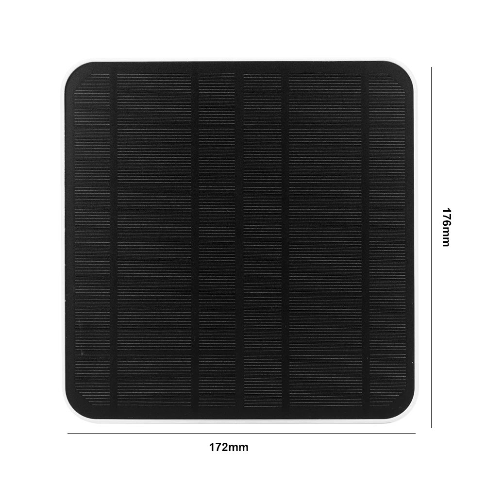 태양 전지 패널 마이크로 USB 및 USB-C 포트 전원 공급 장치, 9.8 Ft 충전 케이블, Eufycam 3, 3C, 2, 2C, 2 Pro용 360 ° 조절 가능 장착, 5V, 6W