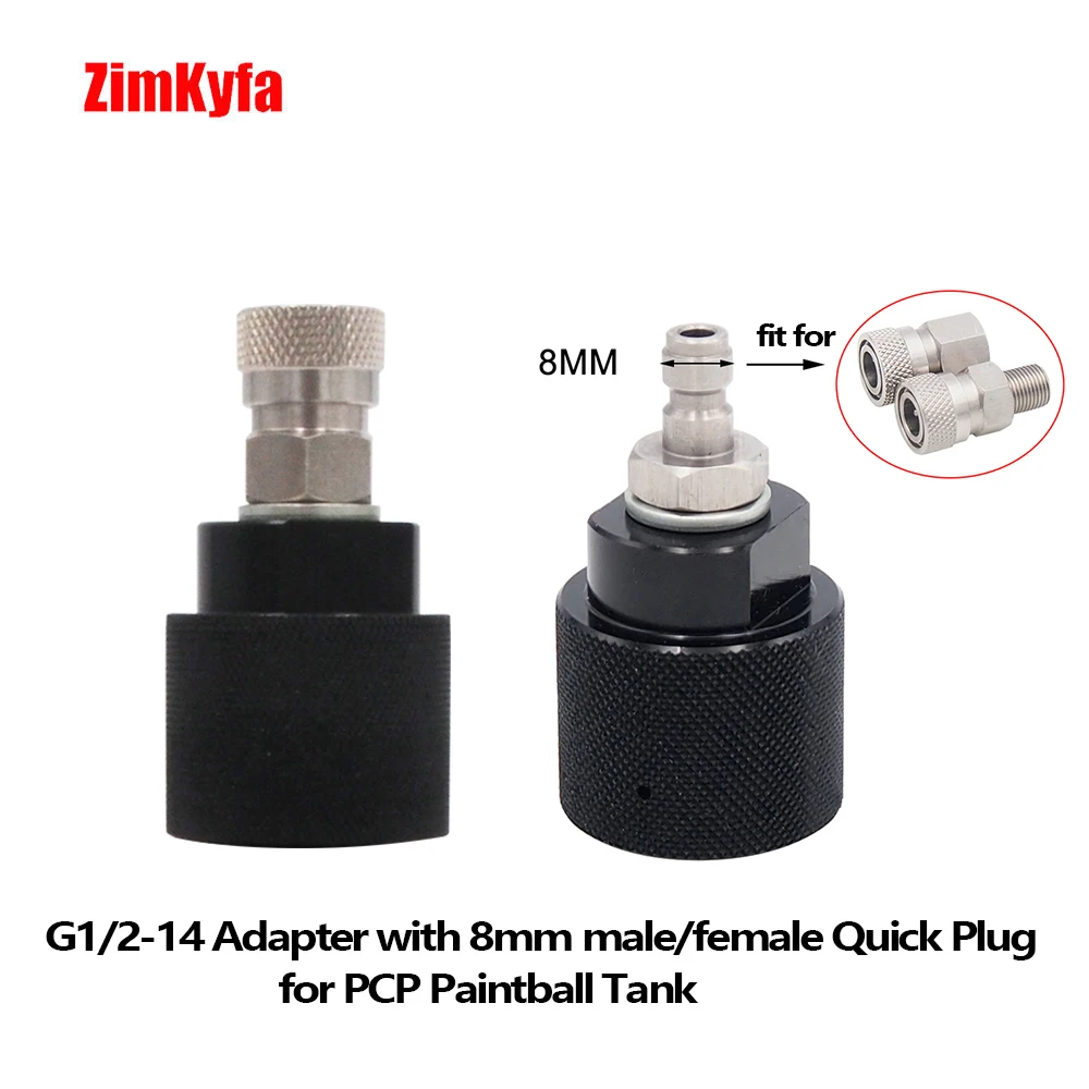 WRCO2-320-16 In CO2 Paintball G1/2-14 Tank To Out Co2 M16x1.5 Mini Tank