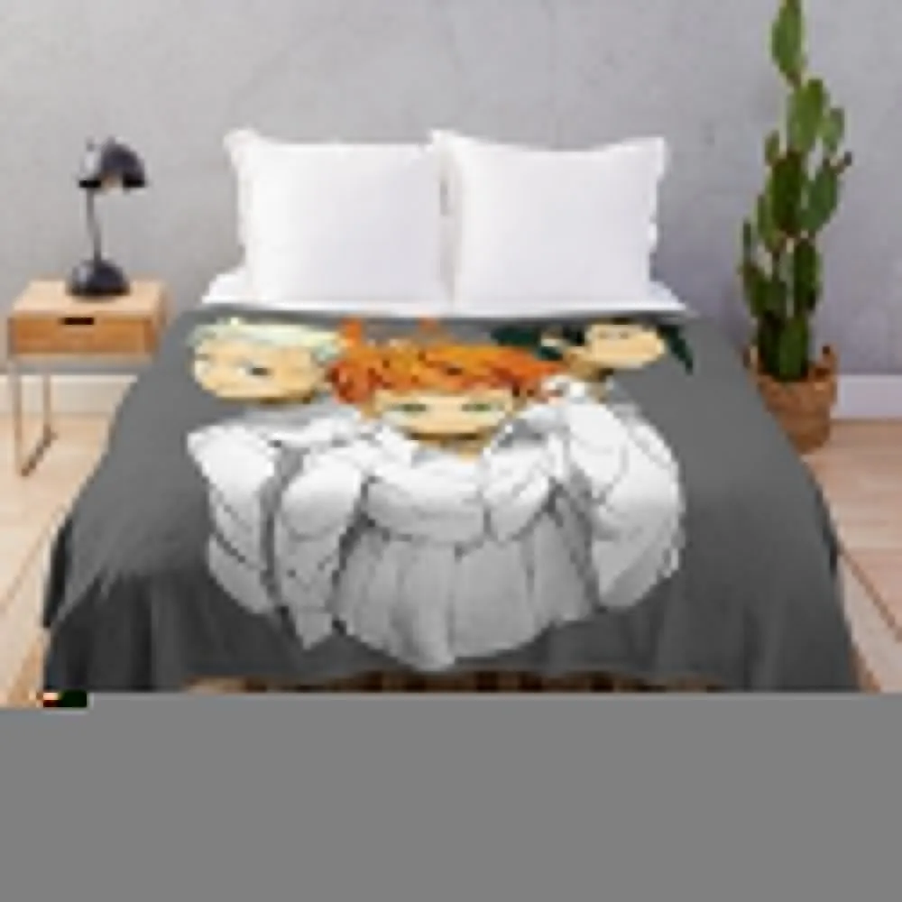 La Promessa Neverland Throw Blanket Furrys Thermal For Travel Cute Designers Coperte