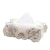 Tissue Box Cover Exquisite Vintage Lace Fabric Embroidered Hollow Table Runner Pastoral Floral Tv Cabinet Coffee Table Tableclot 3