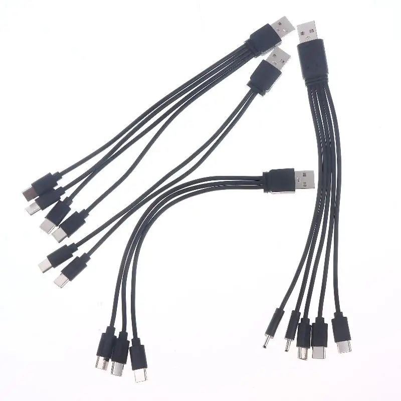 2/3/4/5 포트 USB C 스플리터 케이블 USB 타입 C 다중 충전 케이블 1/2개 20cm USB 타입-C 스플리터 어댑터 케이블