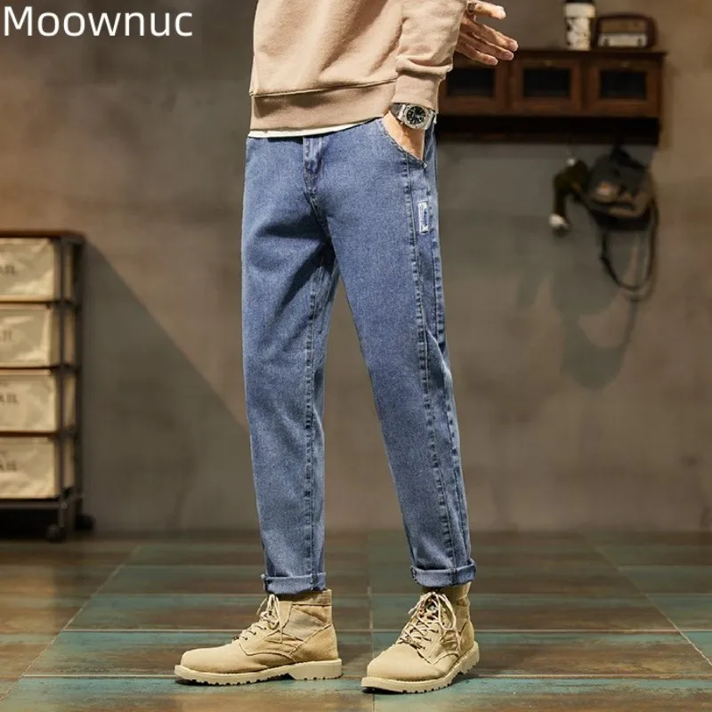 

2023 Spring And Autumn New Men'S High -Quality Trend Straight Jeans Men'S Loose Casual Versatile Comfortable Large Size Trousers