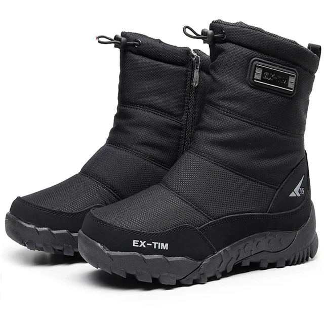 Snowible-Botas térmicas de felpa gruesa para hombre, botines de invierno motocicleta, esquí al aire libre, senderismo, impermeables AliExpress