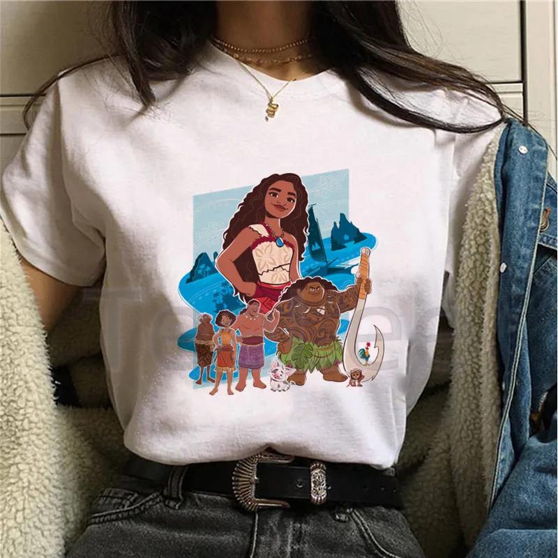 Funny T Shirts For Women Print Moana's Friend T Shirt Women Fashion Cartoon T-shirt Harajuku Streetwear Tee Tshirt Female 2