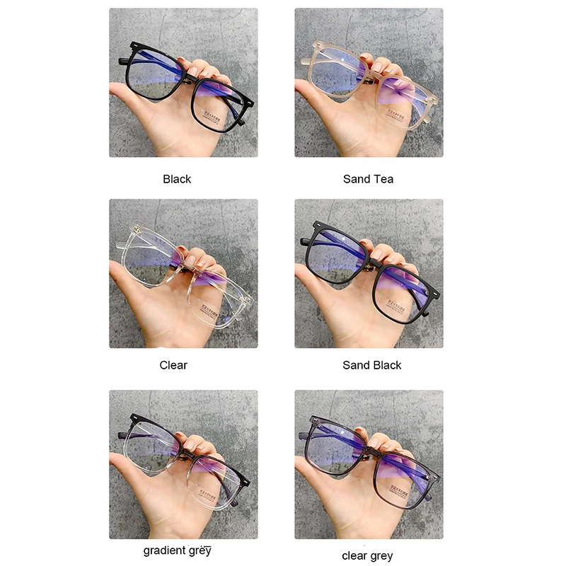 Square Transparent Men's Reading Glasses Vintage Frames Computer Blue Light Blocking TR90 Male Presbyopic Eyeglasses Leesbril +2 6