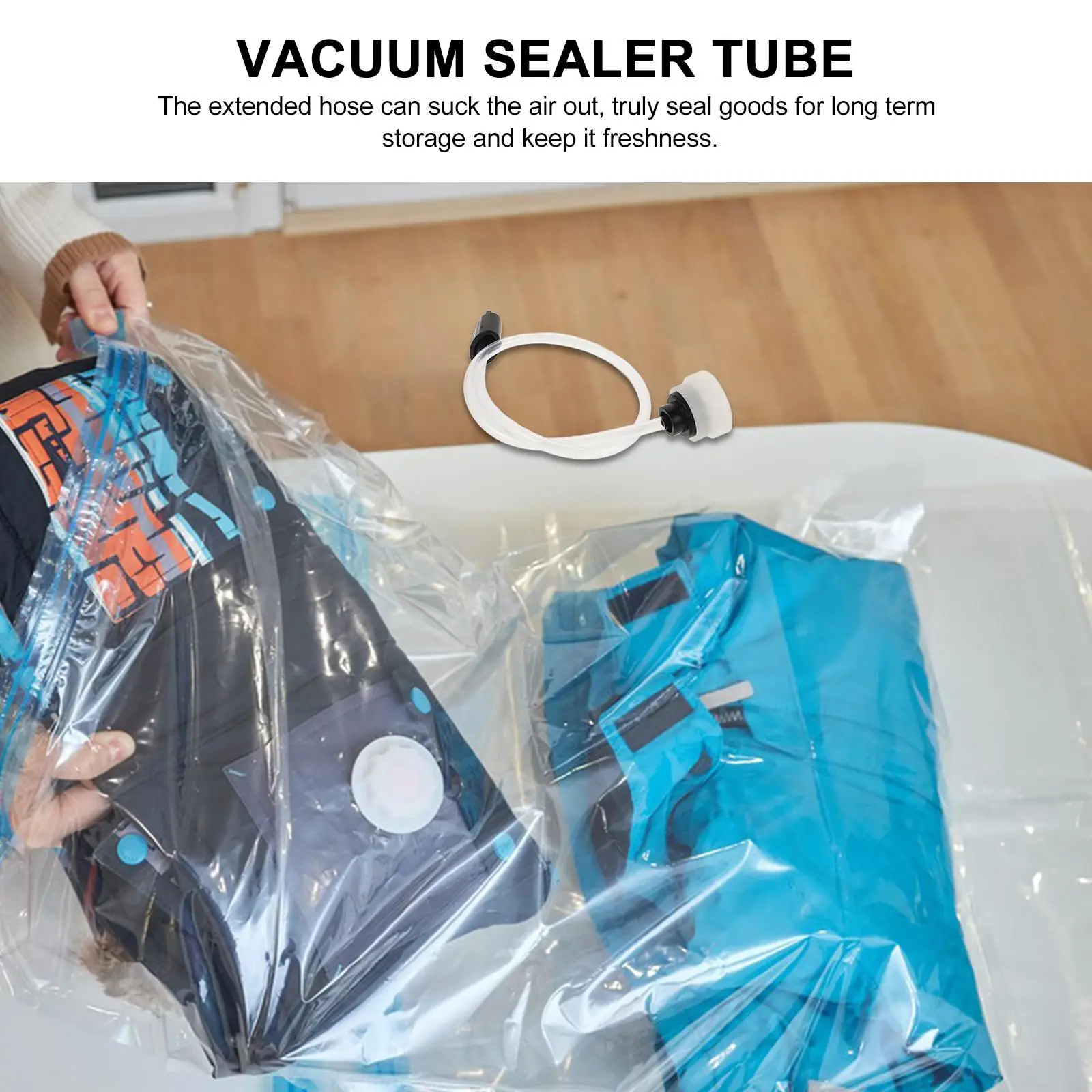 2Pcs Vacuum Sealer Tube Flexible Hose For Food Packaging Long Storage Kitchen Attachment Material Handling Tools
