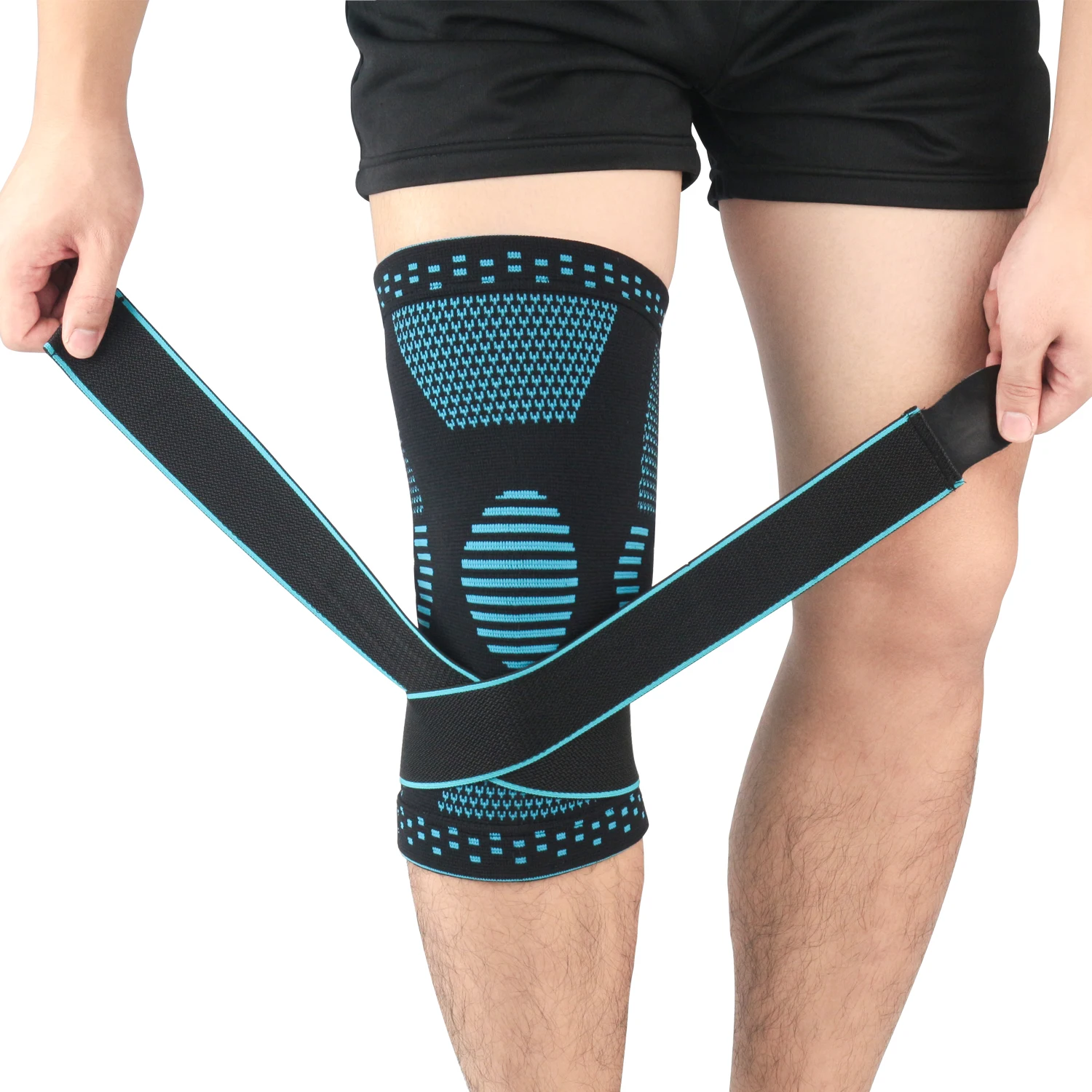 New high quality compression sport Basketball Football Leg Knee Cycling leg Long Sleeve knee brace support