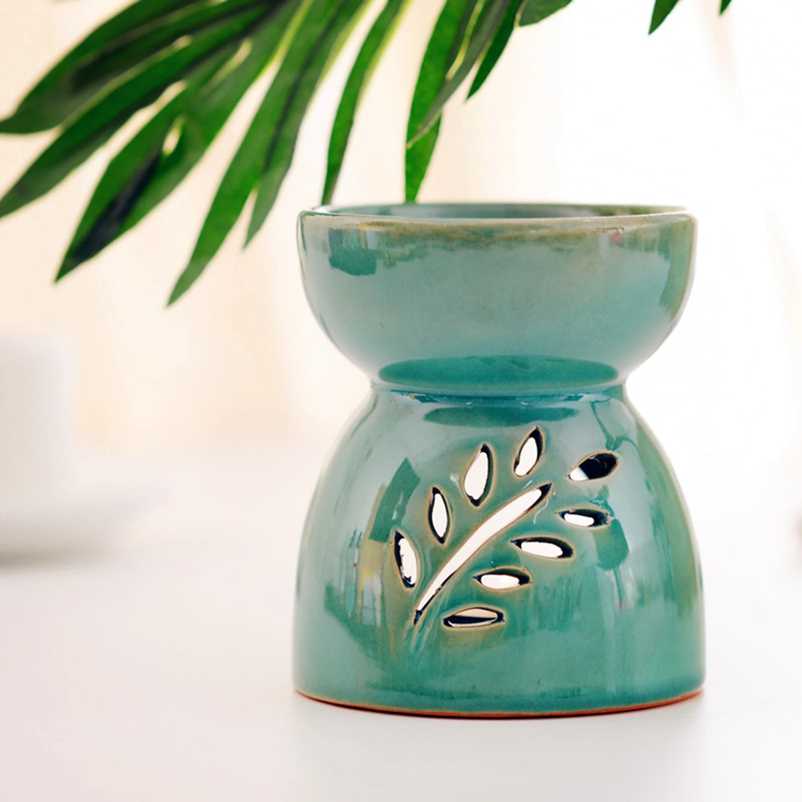 Ice Crack Ceramic Essential Oil Burner Scented Wax Melt Candle Warmer Tealight Holder Aromatherapy Diffuser Home Spa
