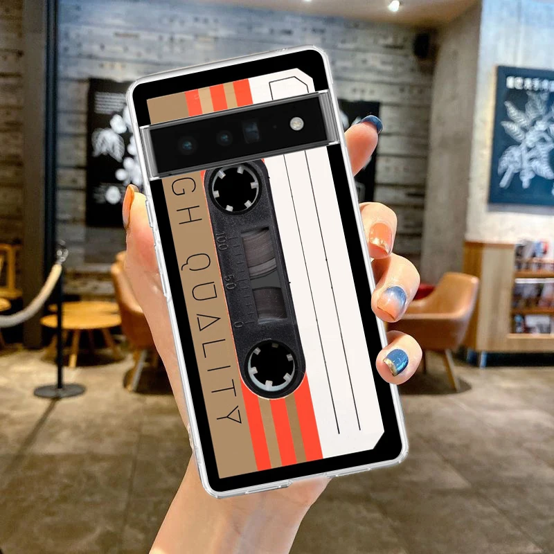 Retro Camera Radio Cassette Design Soft TPU Clear Phone Case