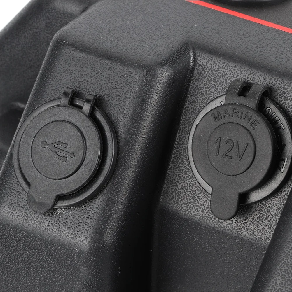 플라스틱 트롤링 모터 파워 센터 스테이션 배터리 박스 USB 및 12V 포트 모터 배터리 박스