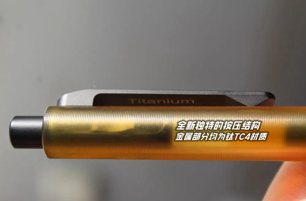 EDC Imported PEI and Titanium Alloy Damascus Steel Signature Pen Writing Multi-functional Portable Outdoor Tools
