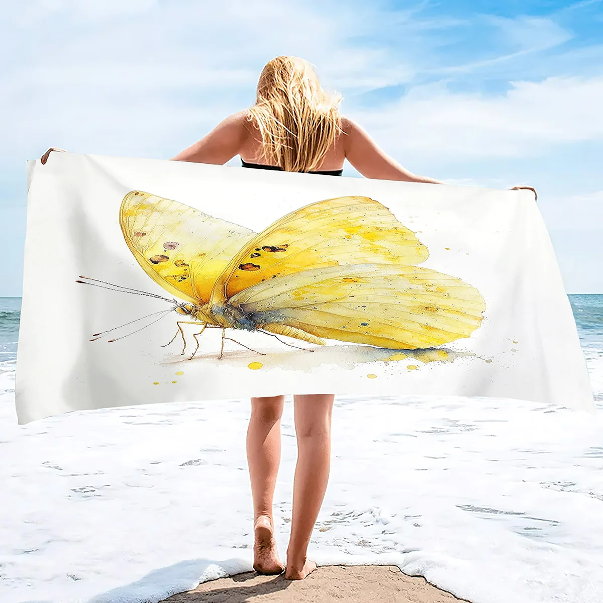 

Butterfly Microfiber Beach Towels Oversized,Sand Free for Adults Kids Men Women Absorbent Quick Dry Pool