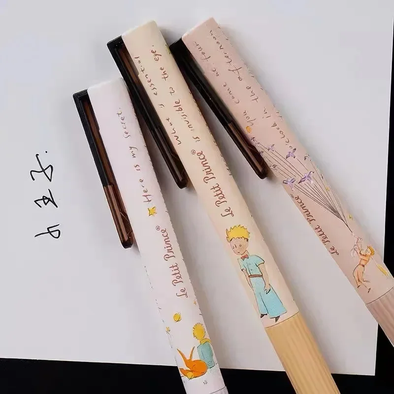 0.5 MM J0803 Morning Light Little Prince Retro Color Press Neutral Pen Student Water Pen Black Carbon Pen Cute Stationery 6