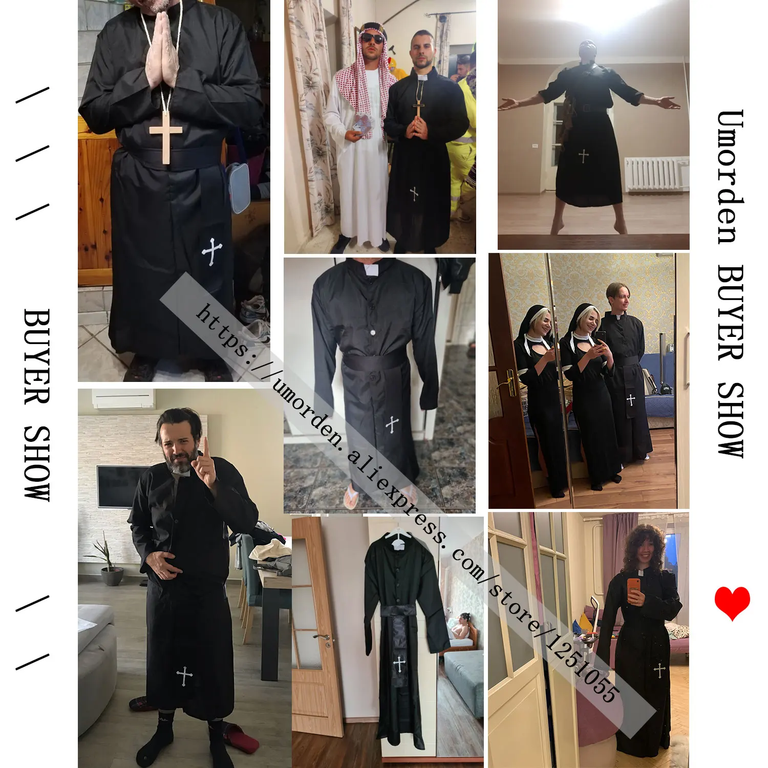 Cosplay Costume Umorden Adult Noble Priest Costume Men Religious Pastor Father Costumes Halloween Purim Party Mardi Gras Fancy Dress