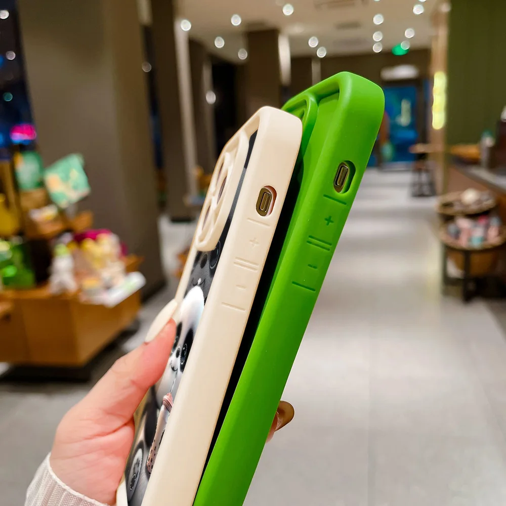 Soft Milk Panda Phone Case - Adorable Protective Cover in Minimalist Design