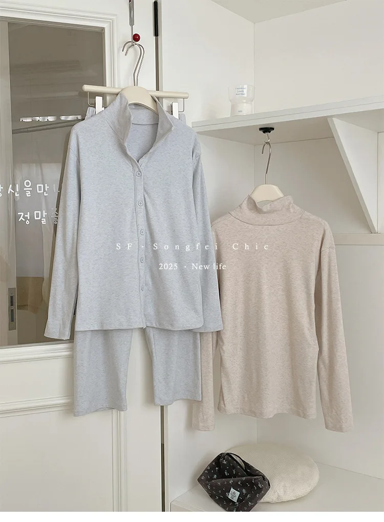 Koreanische Sport Pyjamas Für Frauen Neue Herbst Winter frauen Hause Kleidung Casual Langarm Nachtwäsche Set Komfort Nacht Tragen Weibliche – Detail 3