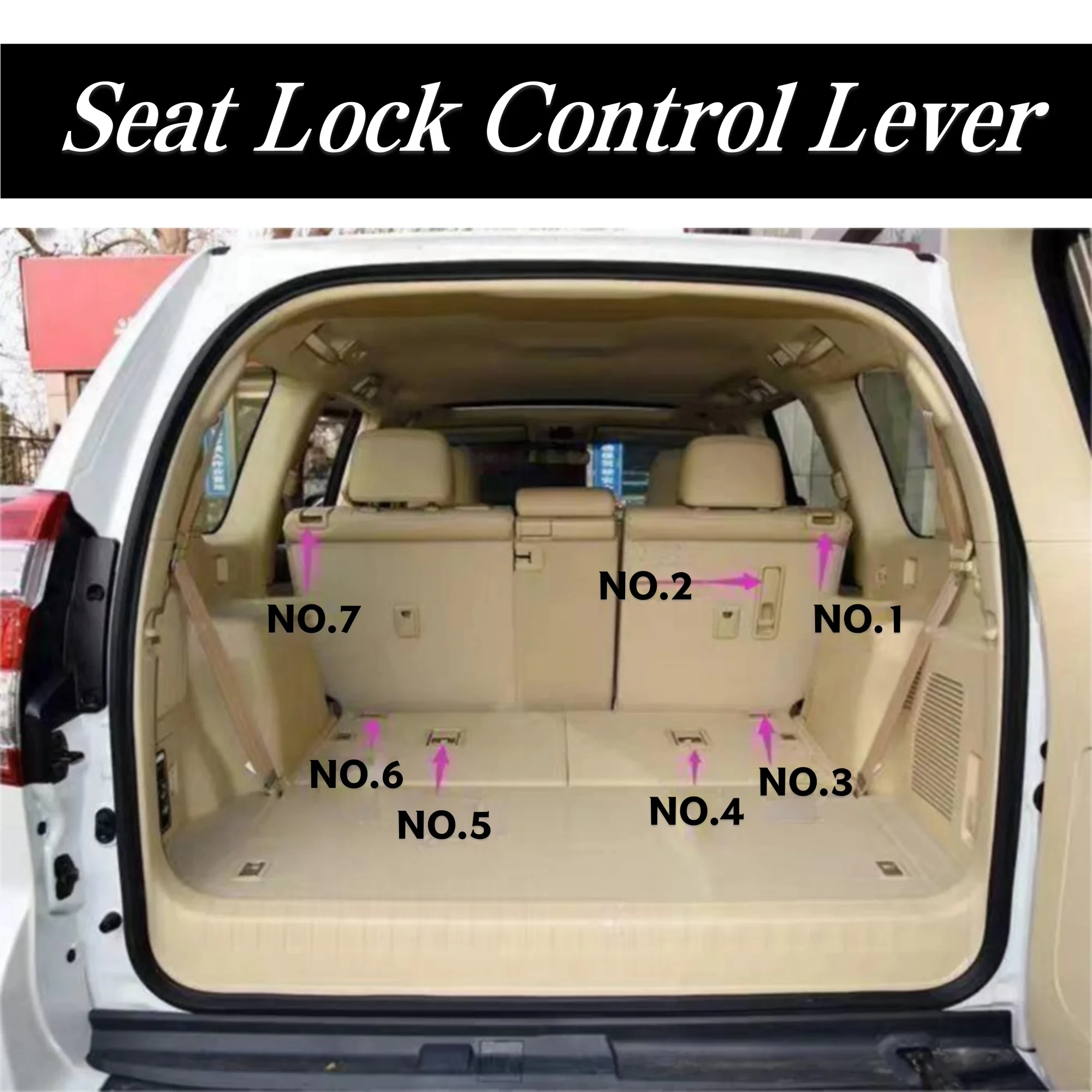 

Rear Seat Lock Control Lever for Toyota 4Runner Lexus GX400 GX460 Land Cruiser Prado Adjust backrest handle buckle release latch