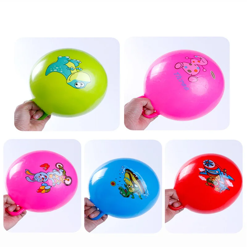 25CM Children Handle Ball PVC Jumping Ball Sports Grasping Toy Sense Training Cartoon Bouncing Beach Swimming Pool Toys Bouncing Balls