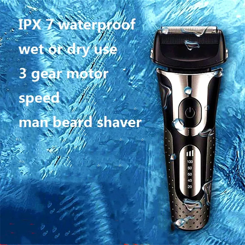 습식 건식 전기 대머리 면도기, 3D 플로트 면도기, 남자 포일 메쉬 클로즈 면도 클리퍼, 남자 부드러운 피부 이발 트리머