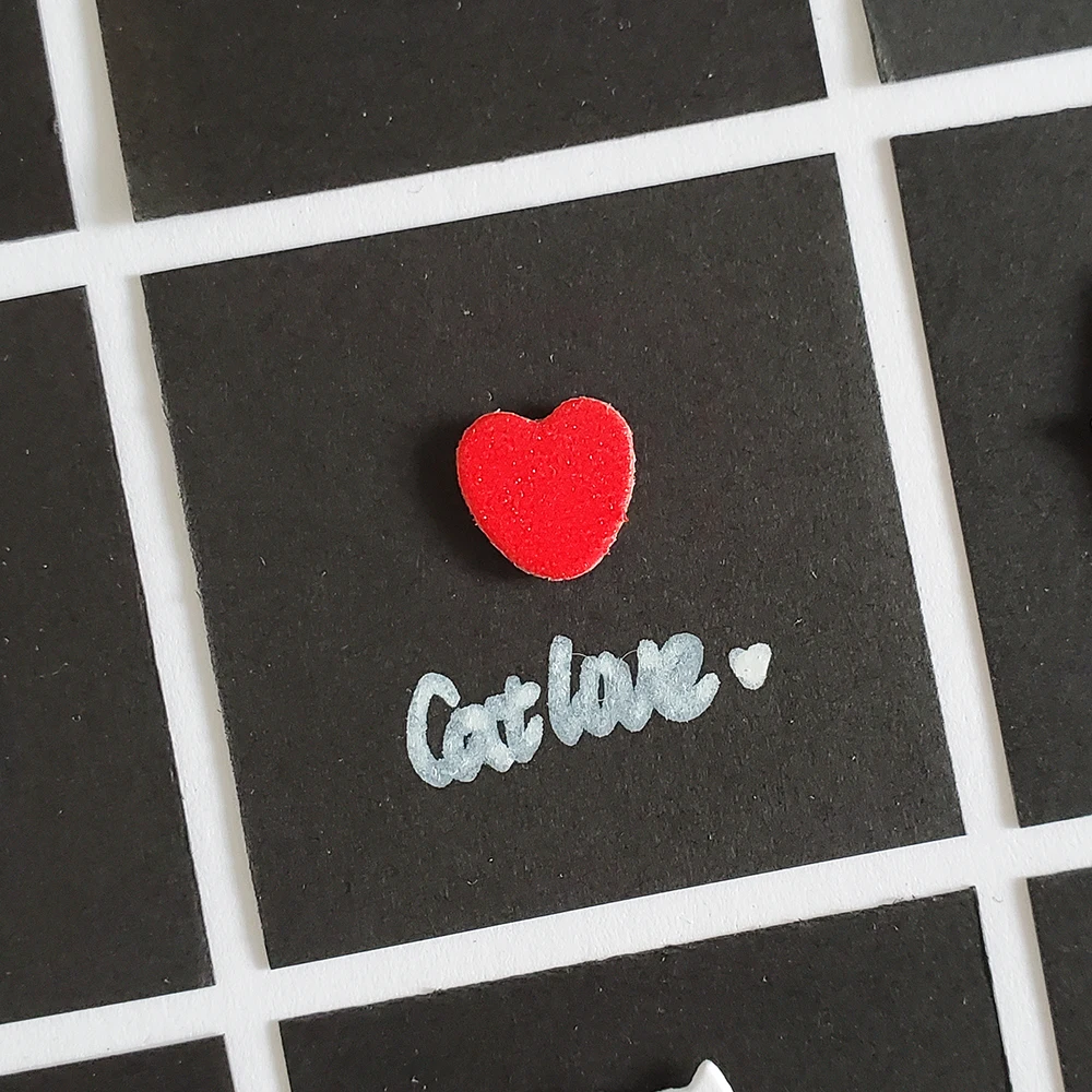 Yanzhang Cat Metal Die Cuts - Carbon Steel Embossing Stencil For Card Making & Scrapbooking (2 Dies)