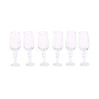 6Pcs 1/12 Dollhouse Miniature Wine Glass Mini Goblet Cup Toy for ob11 bjd Blythe Decoration Doll House Accessories 2