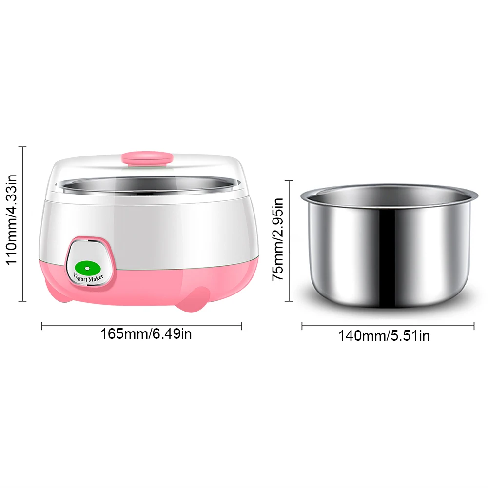 1L Greek Yogurt Maker Machine with Constant Temperature Control Automatic Yogurt Maker Machine for Natto Rice Wine