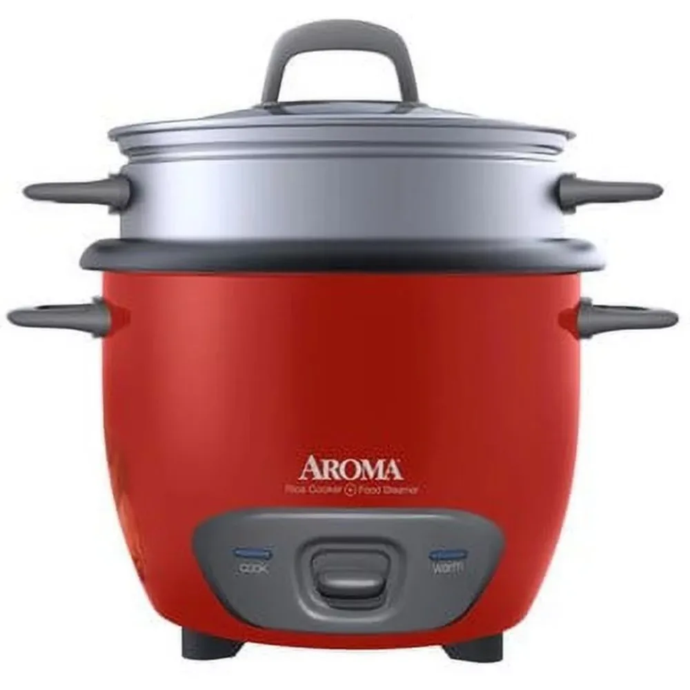 

Red One-Touch Operation 3-Quart Rice Cooker Grain Rice Cooker