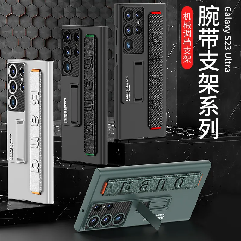 

Чехол для Samsung S 24 23 22 ультратонкий, эластичный чехол на запястье, с ультратонким кронштейном S22 S23 S24 Plus S24Ultra, защитный чехол