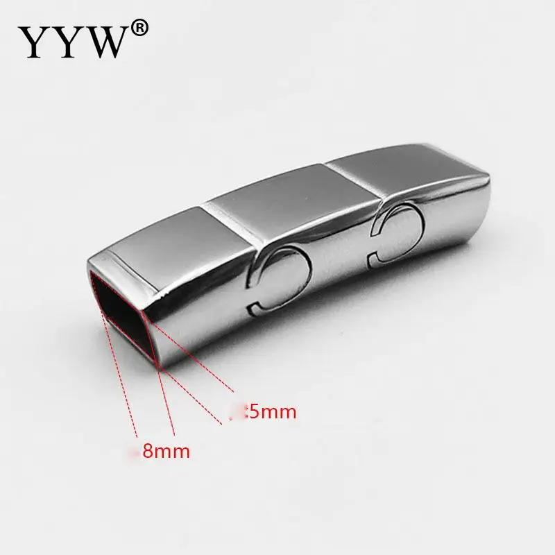 10pcs Extended Stainless Steel Clasp Three Parts Magnetic Clasps 12*6mm 8*5mm Hole for Bracelet DIY Jewelry Making Accessories